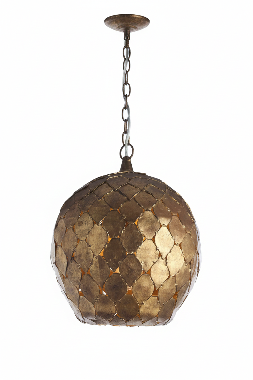 Arteriors Osgood 1 Light 14 inch Gold Leaf Pendant Ceiling Light
