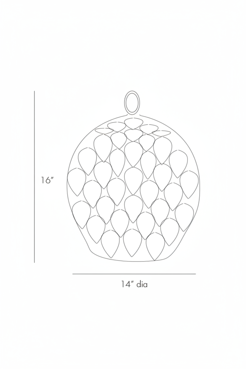 Arteriors Osgood 1 Light 14 inch Gold Leaf Pendant Ceiling Light