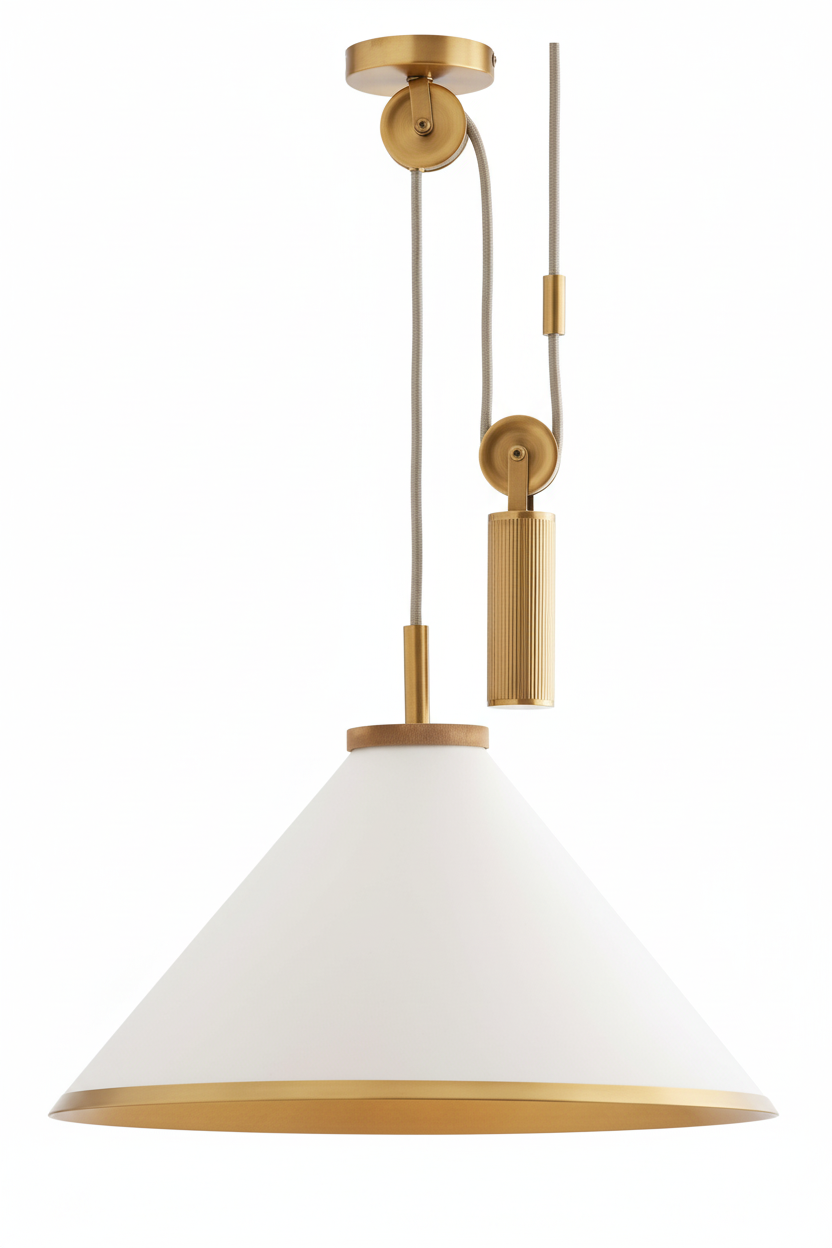 Arteriors Norfolk 1 Light 20.5 inch White and Antique Brass Pendant Ceiling Light