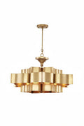 Currey and Company Grand Lotus 30" Large Chandelier In Antique Gold Leaf