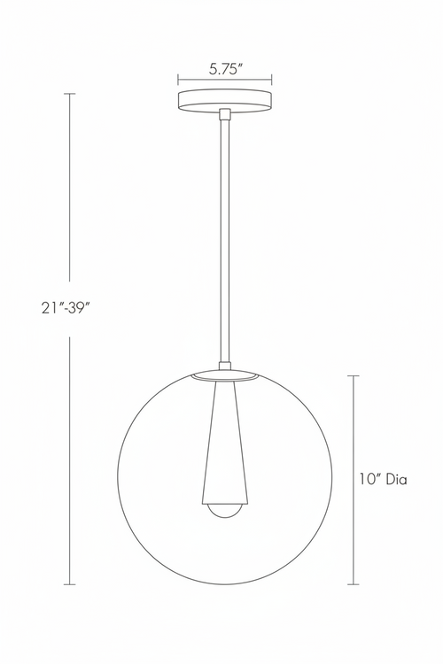 Arteriors Caviar 1 Light 10 inch Polished Nickel Pendant Ceiling Light, Adjustable Medium