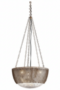 Arteriors Chainmail 3 Light 15.5 inch Antique brass Pendant Ceiling Light