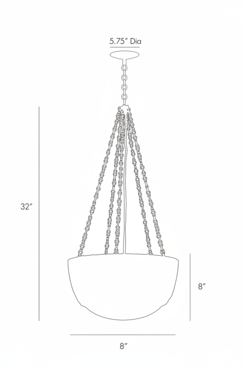 Arteriors Chainmail 3 Light 15.5 inch Antique brass Pendant Ceiling Light